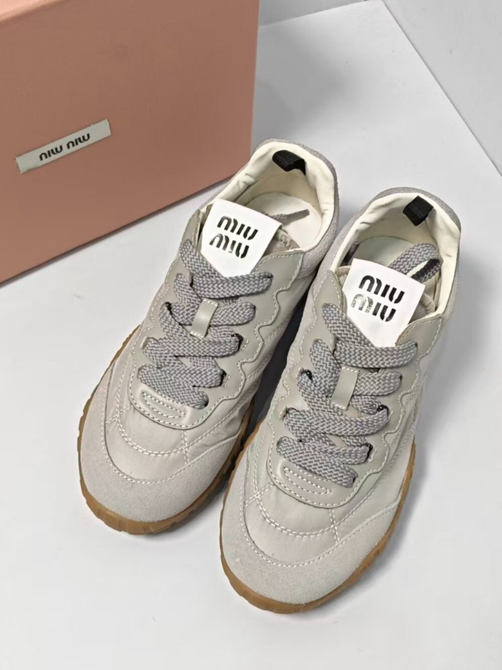 Miu Miu Women's Gray Authentic Sneakers